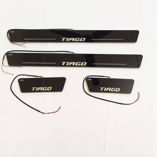 Tata Tiago Car Door LED Footstep Light Scuff Sill Plate Guards in
